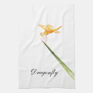 Mexican amber-wing dragonfly kitchen towel