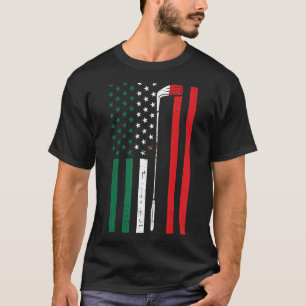 Mexican American Flag Golf Cinco De Mayo Sports Me T-Shirt