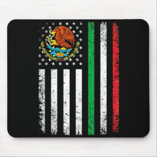 Mexican american flag mexican roots mexico america mouse pad