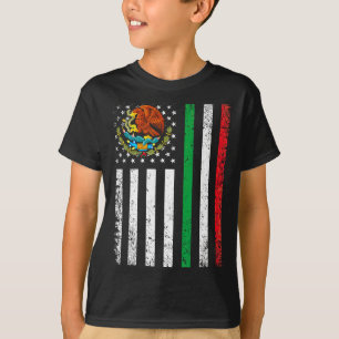 Mexican american flag mexican roots mexico america T-Shirt
