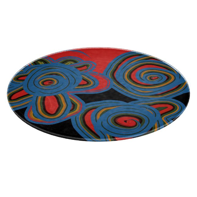 Mexican American Floral Swirl Design  Cutting Board (Corner)