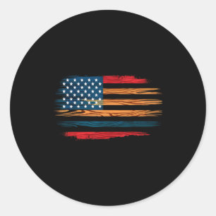Mexican american usa flag serape cinco de mayo for classic round sticker