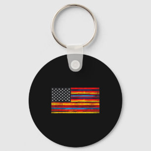 Mexican american usa flag serape cinco de mayo for keychain