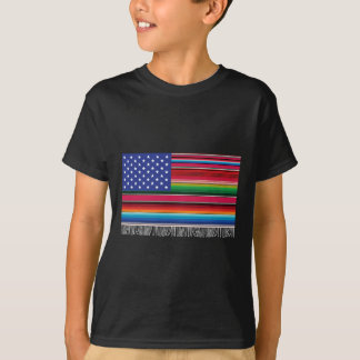 Mexican American Usa Flag Serape Cinco De Mayo For T-Shirt