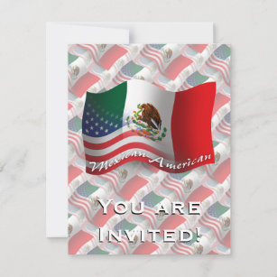 Mexican-American Waving Flag Invitation