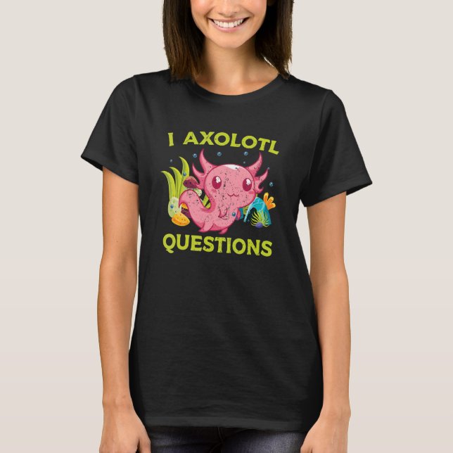 Mexican Amphibian Exotic Animal  Salamander Axolot T-Shirt (Front)