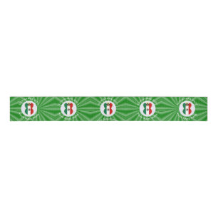 Mexican Angel Christmas Flag Personalized Grosgrain Ribbon