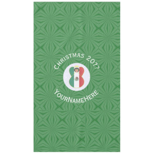 Mexican Angel Christmas Flag Personalized Text Tablecloth