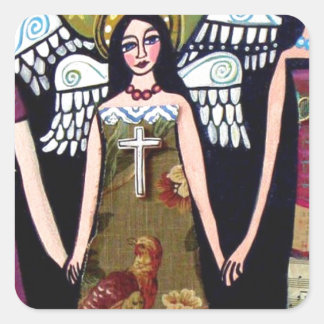 Mexican Angels by Heather Galler Square Sticker