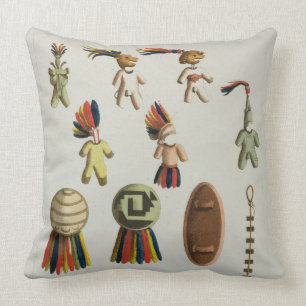 Mexican Arms (colour litho) Throw Pillow