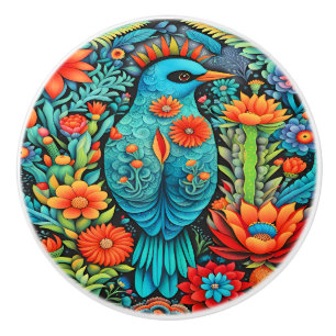 Mexican Art Ceramic Knob