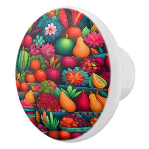 Mexican Art Ceramic Knob