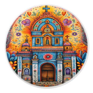 Mexican Art Ceramic Knob