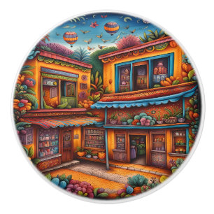 Mexican Art Ceramic Knob