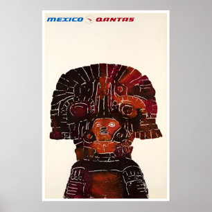 Mexican Art Mexico Travel Poster Qantas Print