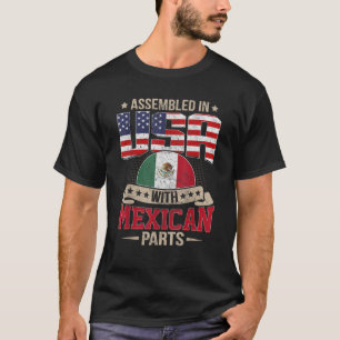 Mexican Assembled in USA Mexico Men Women T-Shirt