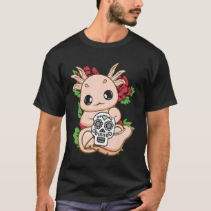 Mexican Axolotl Day of The Dead For Dia de Los Mue T-Shirt