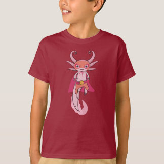 Mexican Axolotl Luchador Wrestler Sketch Drawing T T-Shirt
