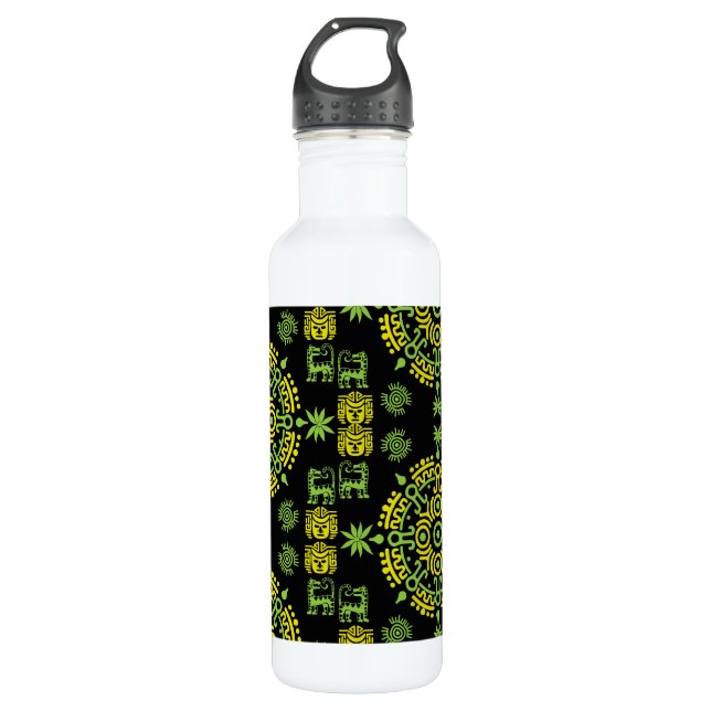 Mexican Aztec Art Home Decor 710 Ml Water Bottle (Front)