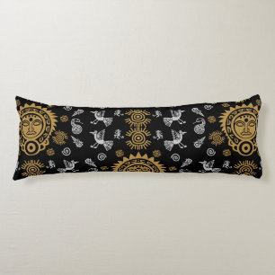 Mexican Aztec Art Home Decor Body Pillow