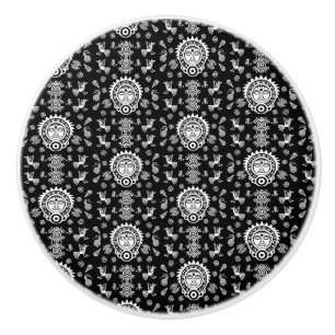 Mexican Aztec Art Home Decor Ceramic Knob
