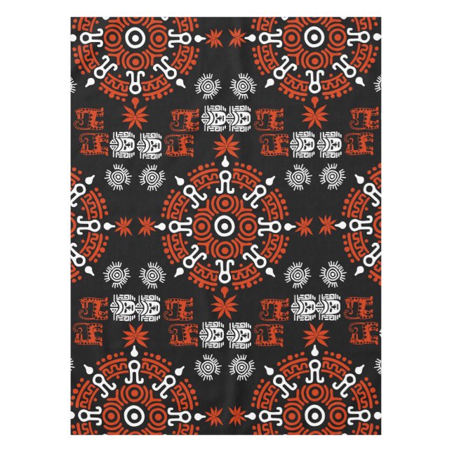 Mexican Aztec Art Home Decor Tablecloth (Front)
