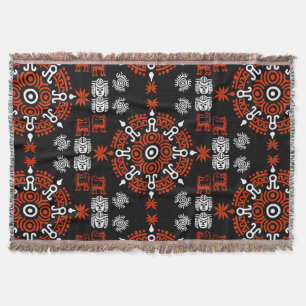 Mexican Aztec Art Home Decor Throw Blanket