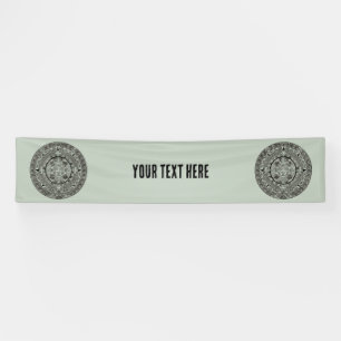 Mexican Aztec Sun Stone Mayan Calendar 1 Banner