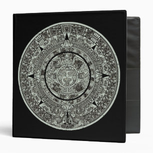 Mexican Aztec Sun Stone Mayan Calendar 1 Binder