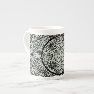 Mexican Aztec Sun Stone Mayan Calendar 1 Bone China Mug
