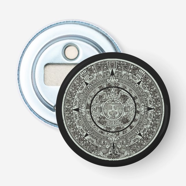 Mexican Aztec Sun Stone Mayan Calendar 1 Bottle Opener (Front)