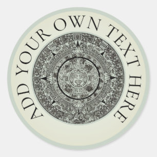 Mexican Aztec Sun Stone Mayan Calendar 1 Classic Round Sticker
