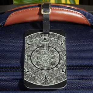 Mexican Aztec Sun Stone Mayan Calendar 1 Luggage Tag