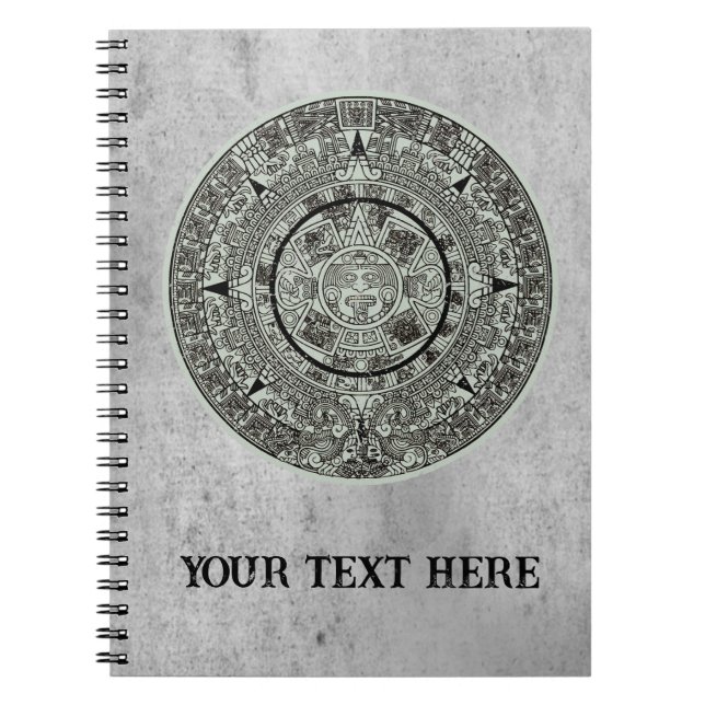 Mexican Aztec Sun Stone Mayan Calendar 1 Notebook (Front)
