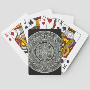 Mexican Aztec Sun Stone Mayan Calendar 1 Playing Cards