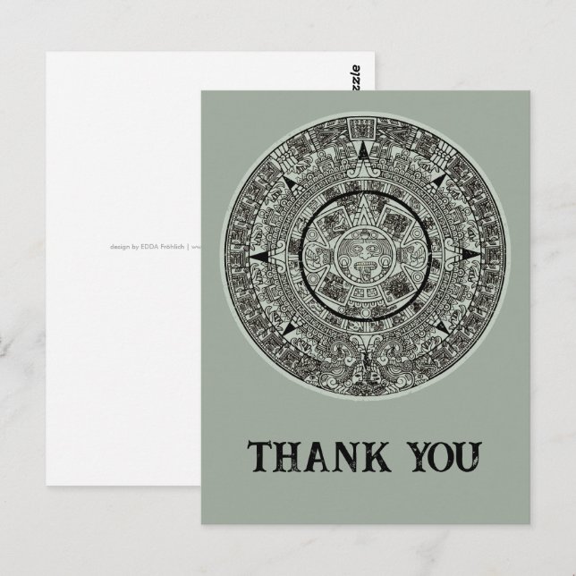 Mexican Aztec Sun Stone Mayan Calendar 1 Postcard (Front/Back)
