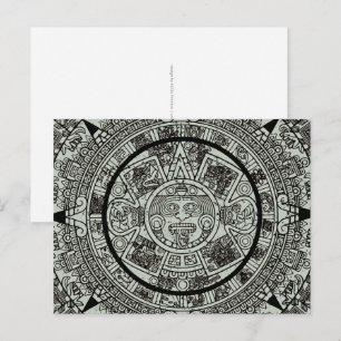 Mexican Aztec Sun Stone Mayan Calendar 1 Postcard