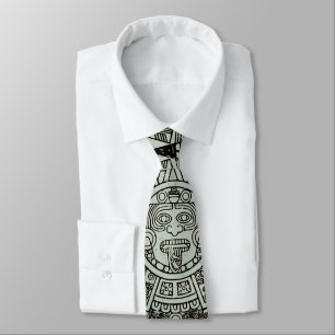 Mexican Aztec Sun Stone Mayan Calendar 1 Tie