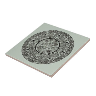 Mexican Aztec Sun Stone Mayan Calendar 1 Tile