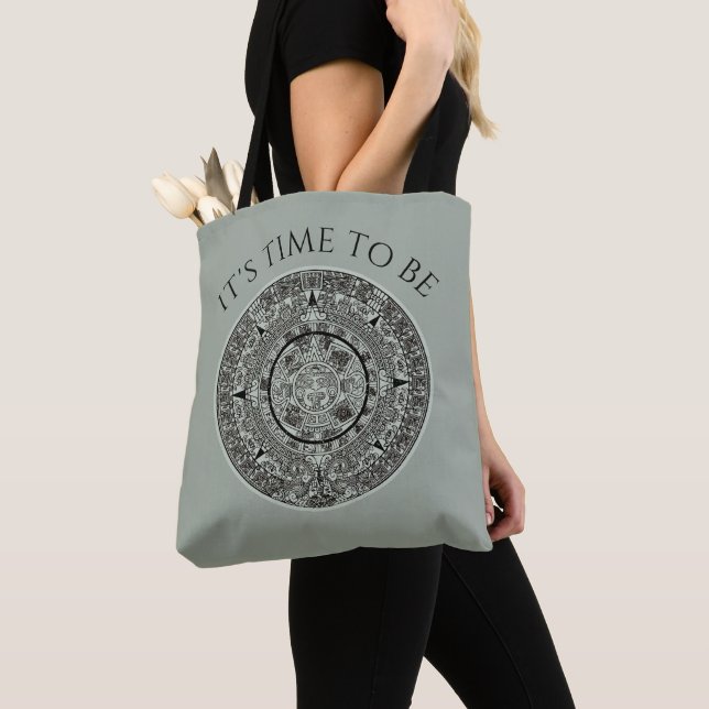 Mexican Aztec Sun Stone Mayan Calendar 1 Tote Bag (Close Up)