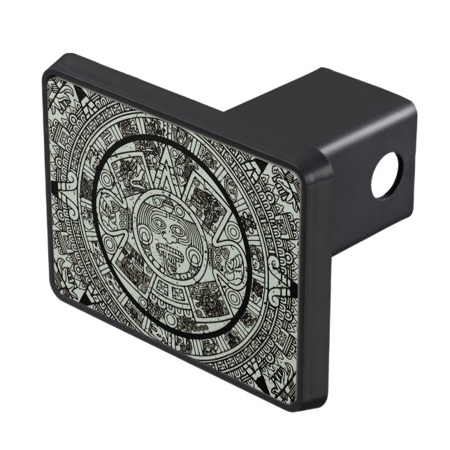Mexican Aztec Sun Stone Mayan Calendar 1 Trailer Hitch Cover (Top Right)