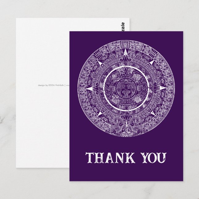 Mexican Aztec Sun Stone Mayan Calendar 3 Postcard (Front/Back)