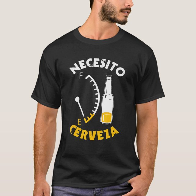 Mexican Beer Necesito Cerveza Cool Mexican T-Shirt (Front)