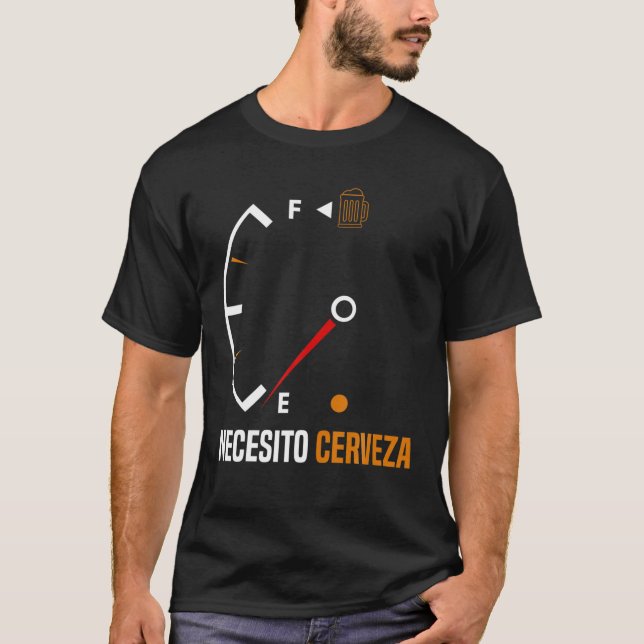 Mexican Beer Necesito Cerveza Cool T-Shirt (Front)