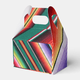 Mexican Blanket Colorful Stripe  Favor Box