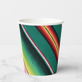 Mexican Blanket Colourful Stripe Paper Plates Paper Cups
