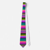 Mexican Blanket Fiesta Stripes Colourful Serape Tie (Front)