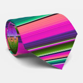 Mexican Blanket Fiesta Stripes Colourful Serape Tie (Rolled)