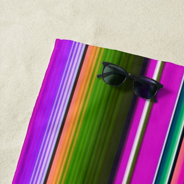 Mexican Blanket Stripes Colourful Rainbow Spanish (In Situ)