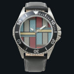 Mexican Block Pattern 1 Watch<br><div class="desc">This is a stylish unique designer watch that can be worn with a variety of outfits due to its multiple colour patterns. Thes makes for great gift for all occasions.</div>